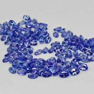 Pierre précieuse tanzanite ovale facettée 3x5mm, qualité AAA, bleu violet, pour bague et pendentif. - Product Image 4