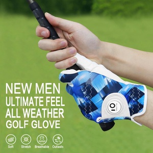 Nouveau design, gants de golf en cuir Cabretta de haute qualité, coupe-vent, imperméables, à séchage rapide, à doigts entiers, Bigwood Sports - Product Image 5