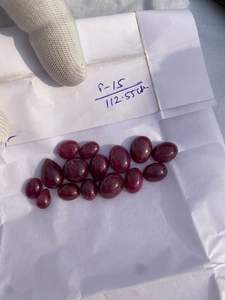 15 Rubíes Naturales de Kenia – Formas Mixtas Ovaladas y en Forma de Pera, Gemas Rojas para Joyería - Product Image 4