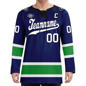OEM Custom 100% Polyester Sublimation Printed Ice Hockey Uniform Pakistan Supplier Wholesale Export USA Buyers Team Jersey Bulk - Product Image 2