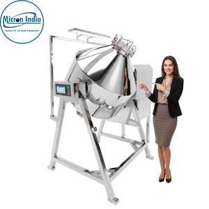 Licuadora Industrial de Doble Cono de Acero Inoxidable Micron India |   Mezclador de Polvo para Alimentos y Productos Químicos, Mezcla Uniforme, Alta Capacidad de Mezcla - Product Image 4