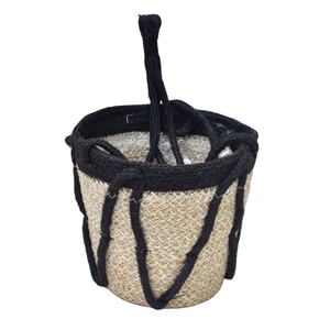 Pot de Jute écologique panier suspendu pas cher prix populaire naturel fait à la main au Bangladesh maison jardin décoration classique - Product Image 4