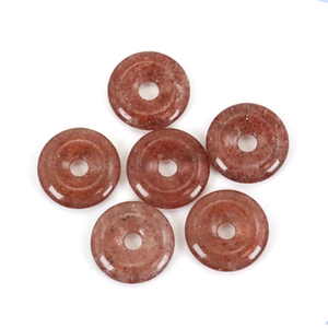 Donuts en cristal naturel, Donuts en pierre de quartz fraise, Donuts en pierre gemme, Donuts en cristal, Donuts de guérison en pierres gemmes Reiki, Agate en gros - Product Image 1
