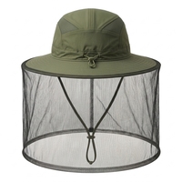 Chapeau Bob en Jean Personnalisé à Large Bord avec Moustiquaire, Protection UV, pour Activités de Plein Air, Safari, Pêche, Randonnée, Camping, OEM