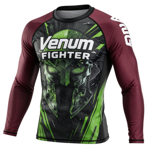 เสื้อรัดกล้ามเนื้อแขนยาว Venum Fighter สำหรับป้องกันแสงแดด แห้งเร็ว เหมาะสำหรับฟิตเนส MMA ศิลปะการต่อสู้ มวย ชกเซิร์ฟ ว่ายน้ำ พร้อมโลโก้แบบกำหนดเอง - Product Image 3