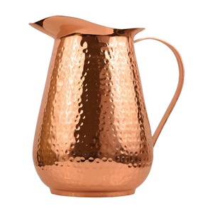 Jarra de Agua Clásica Ecológica de Cobre Puro con Tapa y Asa con Acabado Martillado para Uso en el Hogar, al Aire Libre y para Comer - Product Image 2