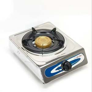 Cuisinière à gaz double usage en acier inoxydable (GN/GPL) pour hôtels et foyers, avec allumage piézoélectrique - Product Image 1