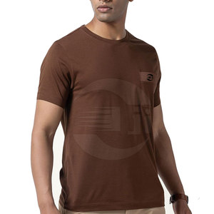 เสื้อยืดผู้ชายทำจากผ้าฝ้ายทรงสลิมฟิตเสื้อยืดผู้ชายแขนสั้น - Product Image 4