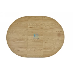 Mesa de Comedor Redonda Extensible de Diseño Moderno, Fabricada en MDF con Patas de Metal, para 4 Personas, Ideal para Hogar, Oficina, Apartamento, Sala de Estar y Hotel - Product Image 3
