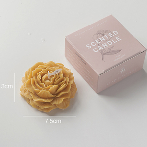 Bougie en forme de pivoine parfumée nouveauté bougie en cire de soja fleur exquise conception bougie aromatique pour la décoration intérieure fête mariage cadeau de noël - Product Image 2