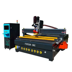 Press wheel steel plate Linear ATC cnc router for cutting and engraving / Automatic tool change