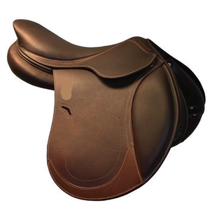Selle d'équitation anglaise en cuir marron de qualité supérieure, légère et confortable, équipement d'équitation de qualité export, équipement pour chevaux - Product Image 2