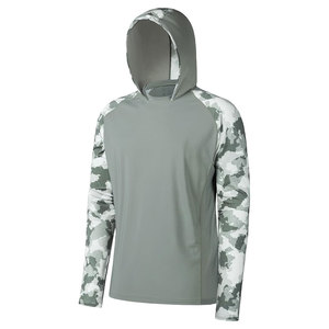 Camisa de Pesca UPF 50 para Hombre, Sudadera con Capucha Refrigerante, Camuflaje, Manga Larga, Ligera, Transpirable, Protección Solar, Pesca al Aire Libre - Product Image 1