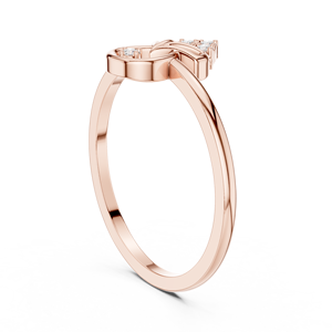 Elegante Anillo Abierto Geométrico en Oro Rosa para Mujer, Joyería Minimalista de Moda para Compromiso o Aniversario, Regalo - Product Image 2