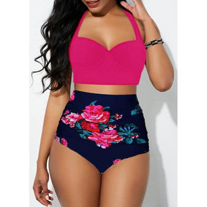 Traje de baño morado liso con cuello cuadrado Traje de baño de una pieza para mujer Corte regular Tejido de poliéster - Product Image 1