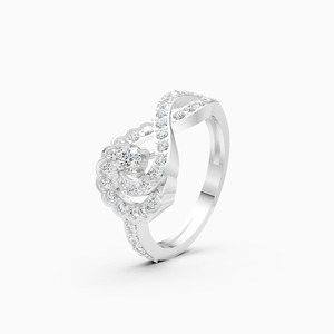 แหวนเพชร Radiant 0.71 กะรัต ผลิตในห้องปฏิบัติการ รุ่น Infinity Grace ทำจากทองคำ 9K สีเหลือง ขาว และโรสโกลด์ - Product Image 2