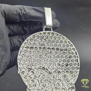 Collier pendentif Hip Hop personnalisé en argent sterling 925 avec diamant Moissanite VVS, bijoux de luxe - Product Image 3