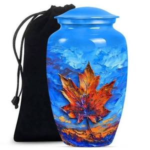 Urne funéraire en métal pour cendres humaines - Urne commémorative moderne et élégante de 10 pouces avec motif d'arbre, couleurs personnalisables - Product Image 3