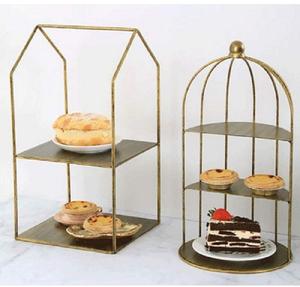 Support à gâteaux en métal à 2 niveaux le plus vendu pour la cuisine, tour de présentation de mini-desserts écologique pour gâteaux, fruits et bonbons - Product Image 6