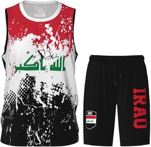 Uniforme de Baloncesto con Diseño de la Bandera de Irak para Hombres Adultos, Conjunto Deportivo de Entrenamiento - Product Image 2