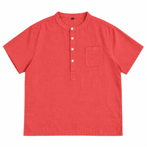 Wholesale Plus Size Men's <b>Oversized</b> 100% Cotton Yarn Dyed T-<b>Shirts</b>, Button-Front 200 GSM, Made in Bangladesh - Product Image 1