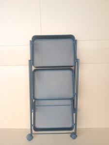 Carrito de Almacenamiento Multifuncional Lumetal Vietnam para Interiores, Plegable, de Tres Niveles, Minimalista, Tipo Piso, para Sala de Estar - Product Image 4