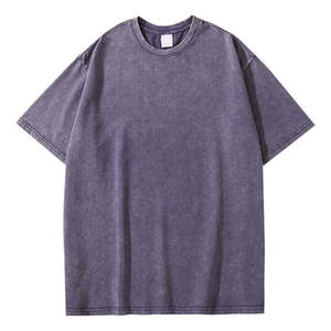 เสื้อยืดแขนสั้นทรงหลวมโอเวอร์ไซส์ผ้าฝ้าย 100% สำหรับผู้ชาย ไหล่ตก พิมพ์ลายด้านหน้าตามสั่ง - Product Image 1