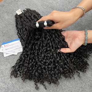 Extensiones de Cabello Remy de Lujo Vietnamitas Pixie Rizadas con Doble Trama, Estilo de Tejido Suave, Cabello Rizado al Vapor - Product Image 1
