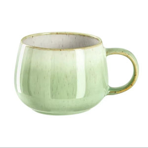 แก้วกาแฟเซรามิกงานฝีมือเคลือบเงาแบบมีลายจุด พร้อมหูจับตามหลักสรีรศาสตร์ ดีไซน์ล็อคความร้อนเพื่อช่วงเวลาดื่มชาสุดพรีเมียม - Product Image 1