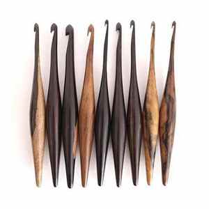 Wooden <b>Crochet</b> <b>Hooks</b> Set for Knitting Yarn Craft, Smooth Handmade Needlework Tools for DIY Sewing and <b>Crochet</b> Projects - Product Image 5