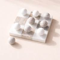 Meilleure Vente : Plateau de Jeu Tic Tac Toe de Luxe en Marbre Fait Main, Décoration de Table pour Collection d'Aménagement Intérieur Haut de Gamme