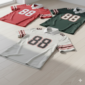 เสื้ออเมริกันฟุตบอลรุ่นใหม่ปี 2026 - ปักชื่อและหมายเลขผู้เล่นตามสั่ง - ชุดยูนิฟอร์มตาข่ายเบิร์ดอายคุณภาพพรีเมียม - Product Image 4