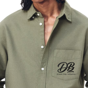 Chemise Oxford Coupe Classique Boutonnée Décontractée et Professionnelle en Mélange de Coton Respirant Personnalisable OEM ODM Marque Privée - Product Image 3