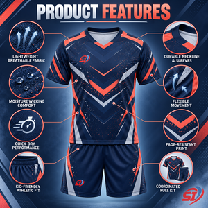 Ensemble complet de football personnalisé pour jeunes, maillot et short sublimés Nebula Chevron, séchage rapide, uniforme d'équipe OEM - Product Image 6