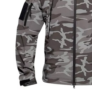 เสื้อแจ็คเก็ตผู้ชายแบบ Soft Shell Fleece Tactical คุณภาพสูง ผ้าแคนวาส 6 กระเป๋าซิป เสื้อโค้ทกันหนาวสำหรับฤดูหนาว มีบริการ OEM - Product Image 4