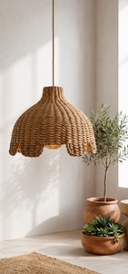 Handmade Woven Bamboo Pendant Lightshade for Bedroom <b>Ceiling</b> Lamp China Origin - Product Image 5