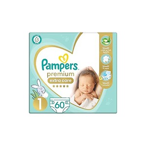 Couches Pampers Premium Care : Solution de soin pour bébé haute performance avec sécheresse longue durée et ajustement doux - Product Image 4