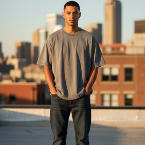 T-shirt Oversize Personnalisé avec Impression en Relief, Marque Streetwear, Coton Lourd de Haute Qualité, Coupe Boxy, Logo Brodé, Vente en Gros - Product Image 6
