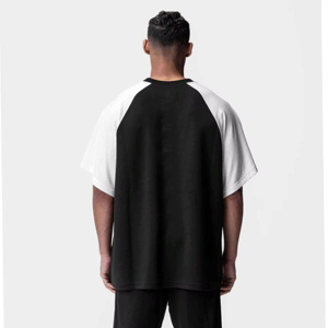 T-shirt oversize pour homme en coton, couleur unie, manches courtes, séchage rapide, respirant, col rond, personnalisable sur le devant, pour adulte - Product Image 3