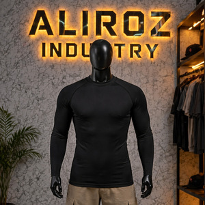 Custom Printed Logo Unisex Rash Guard Polyester/Nylon Low Price Compression MMA Rash Guards - Product Image 2