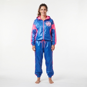 Ensemble de survêtement décontracté pour femmes en nylon coupe-vent d'hiver personnalisé en deux pièces - Product Image 1
