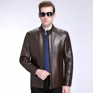 Chaqueta de Invierno para Hombre Elite Urban Adventure, Cierre de Cremallera, Acabado Elegante en Cuero, Tela de Lona, Cuello Alto, Moda Urbana - Product Image 2