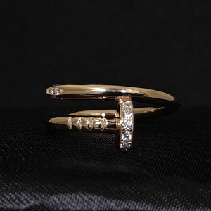 Classic Custom Fashion Women <b>Rings</b> Trendy Anniversary Gift <b>Open</b> Lab Grown Diamond White D Color Brilliant Cut Luxury 14k Gold - Product Image 3