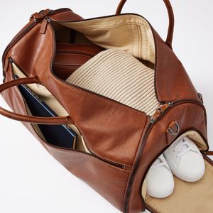 Hot Selling Genuine Leather Fashion Unisex Travel Bag Large Capacity Expandable Portable Durable High Quality Zipper <b>Adjustable</b> - Product Image 6