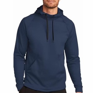 Sweat-shirt à capuche en polaire uni pour homme avec poche avant, coupe classique, décontracté, idéal pour l'automne, service OEM de sweats personnalisés - Product Image 2