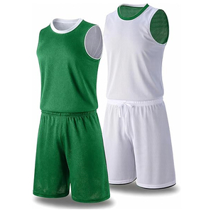 Uniforme de basketball réversible, logo d'équipe personnalisé, plaque nominative, impression par sublimation, broderie, applique 3D, sans manches, 100% - Product Image 2