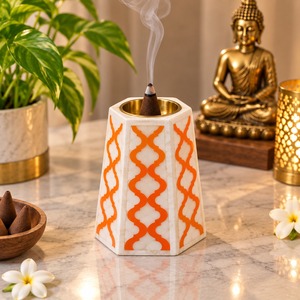 Quemador Decorativo Multiusos de Metal MH Sons, Incienso, Fragancia, Aromaterapia, Meditación, Yoga, Hogar, Templo, Sala de Oración, Oficina - Product Image 1