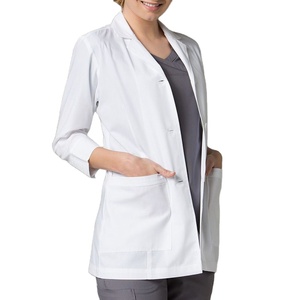 ชุดยูนิฟอร์มโรงพยาบาลสำหรับบุรุษและสตรี ผ้าฝ้ายผสมโพลีเอสเตอร์ สำหรับแพทย์ พยาบาล ชุดเสื้อกาวน์สีขาวสำหรับห้องปฏิบัติการ - Product Image 6