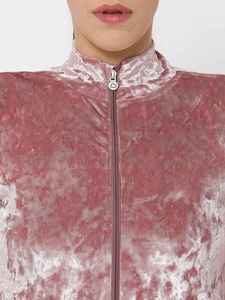 Conjunto de 2 piezas de terciopelo para mujer, diseño nuevo de primera calidad, cintura alta, cuello redondo, chándal de velour para mujer - Product Image 6
