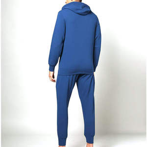 Survêtement décontracté d'hiver pour homme avec logo personnalisé, 2 pièces, coupe oversize, en molleton 100 % coton épais, taille élastique, vêtements de sport - Product Image 2